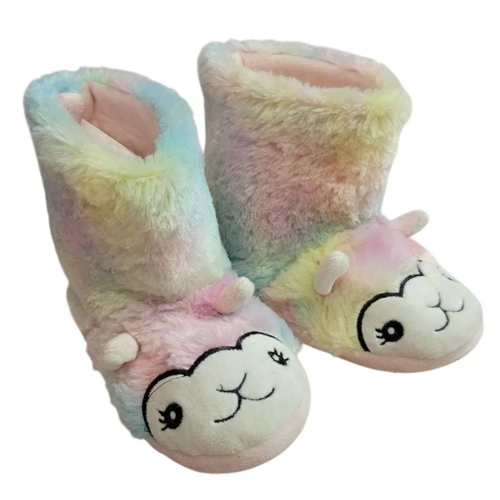 Rainbow Llama slippers 11/12